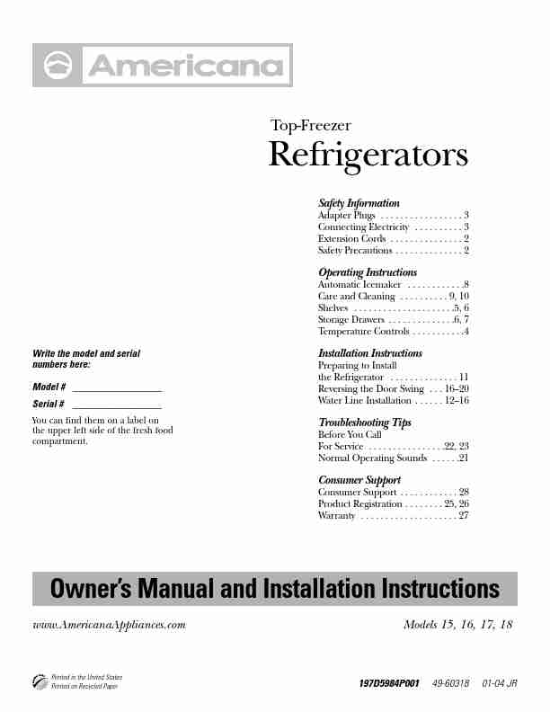Americana Appliances Refrigerator 15-page_pdf